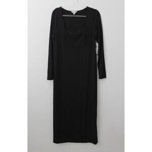 Destination Maternity Women’s Empire Corset Midi Dress Black Size XL NWT